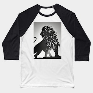 Lion Shadow Silhouette Anime Style Collection No. 194 Baseball T-Shirt